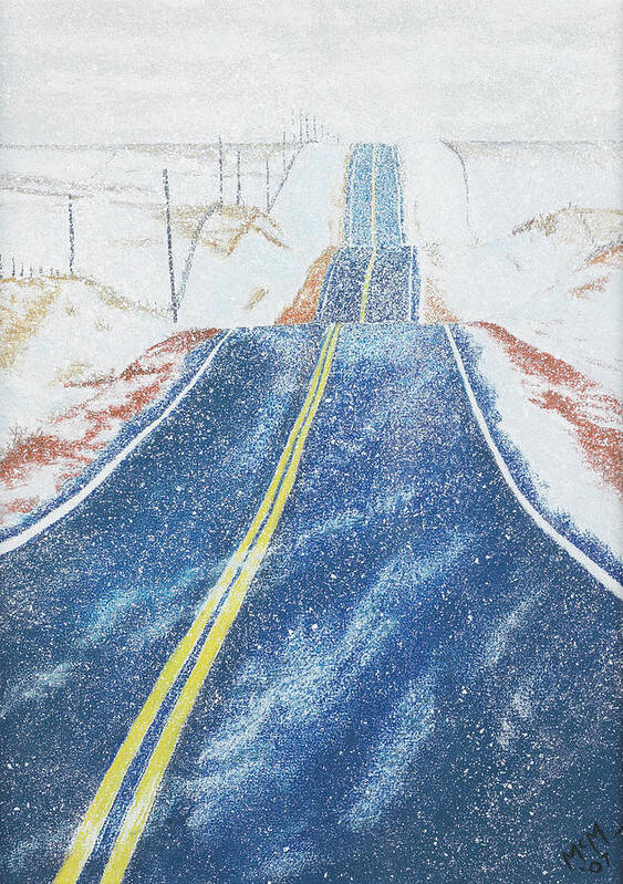 Kansas Art Print featuring the pastel Lonesome Highway #2 by Garry McMichael
