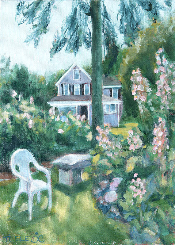 Alla Prima Art Print featuring the painting My Sister's Garden by Trina Teele
