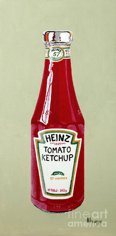 #faatoppicks Art Print featuring the painting Heinz Ketchup by Alacoque Doyle