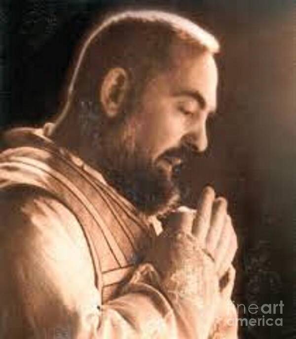 Prayer Art Print featuring the photograph Padre Pio #13 by Archangelus Gallery