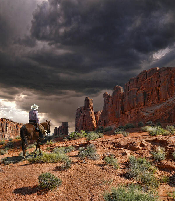 Cowboy Art Print featuring the photograph 3687 by Peter Holme III