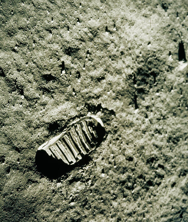 Footprint Art Print featuring the photograph Apollo 11 Photo Of Astronaut's Footprint On Moon by Nasa/science Photo Library