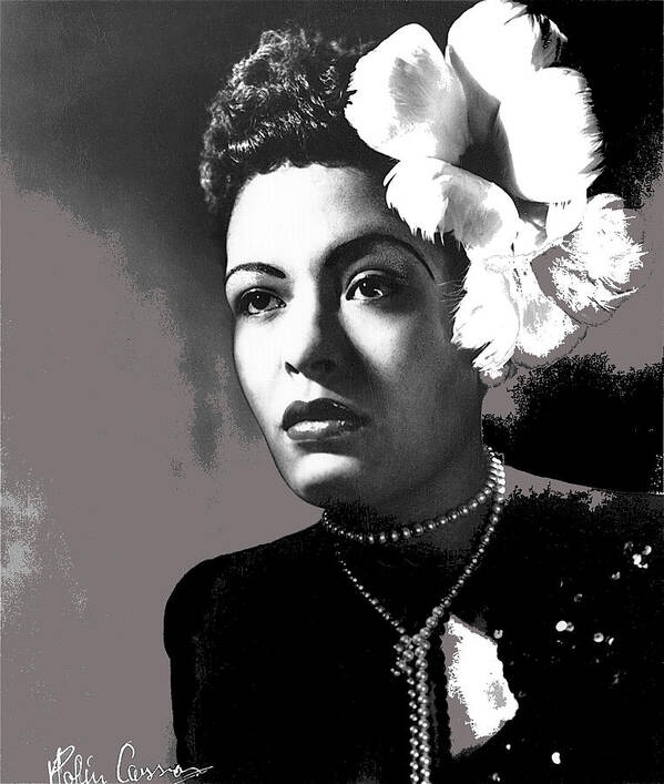 Billie Holiday Singer Song Writer No Date Art Print featuring the photograph Billie Holiday singer song writer no date-2014 by David Lee Guss