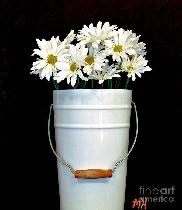 Photo Art Print featuring the photograph Daisies Fill My Bucket List by Marsha Heiken