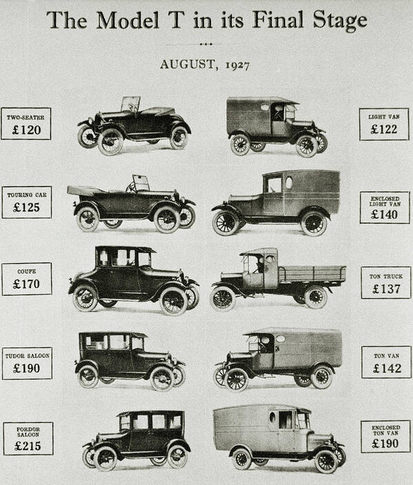 Tin Lizzie Art Print featuring the photograph Ford Model T Vehicles by Science Photo Library
