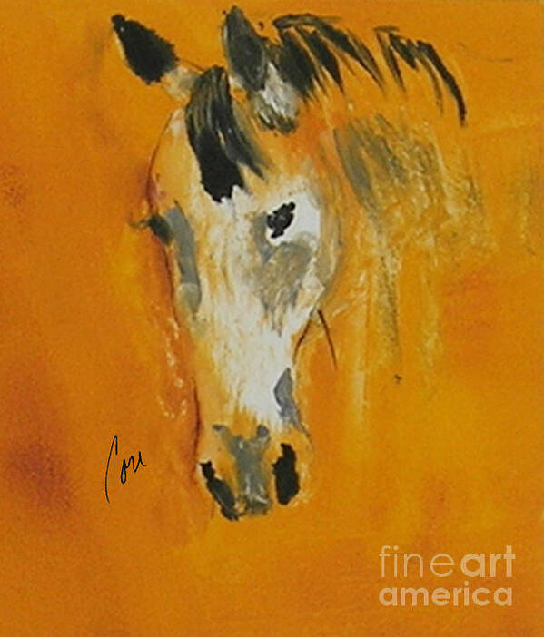 Horse Art Print featuring the mixed media Horse Whisper by Cori Solomon