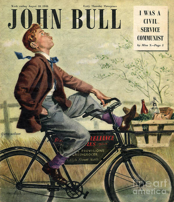 1940s Art Print featuring the drawing John Bull 1948 1940s Uk Bicycles Bikes by The Advertising Archives