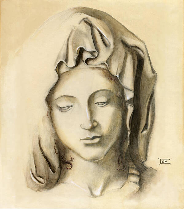 Pieta Art Print featuring the painting La Pieta-Progression 1 by Terry Webb Harshman