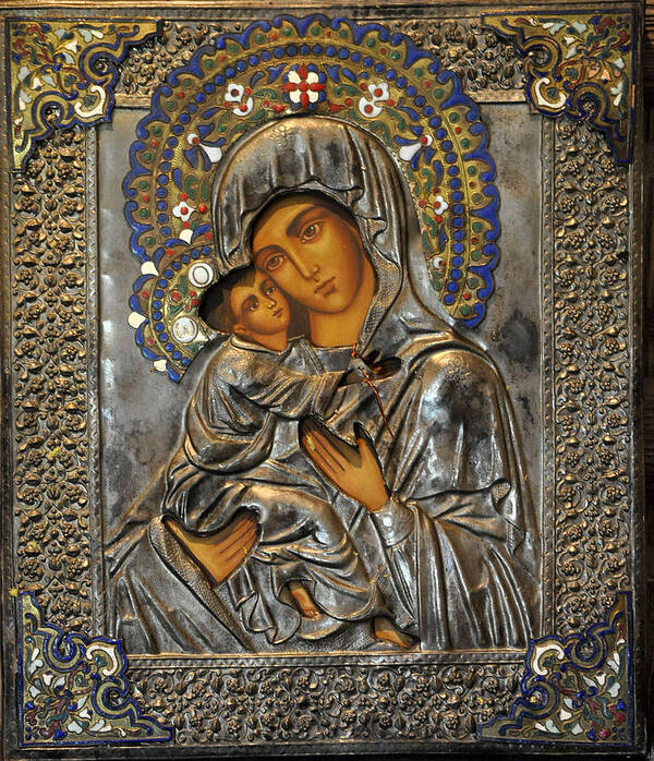 Russian Art Print featuring the photograph Madonna And Child by Jay Milo