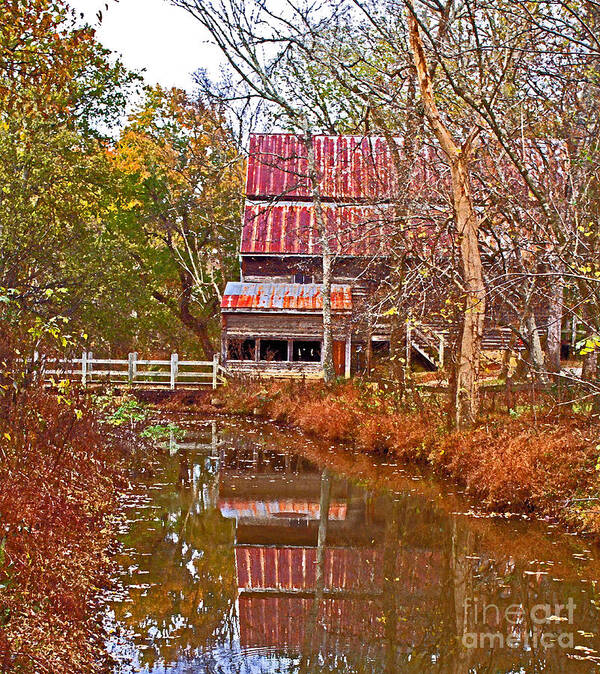 River Art Print featuring the photograph Old Mill by Sandra Clark
