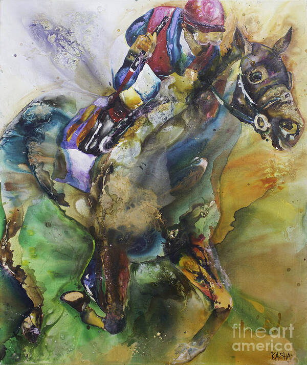 Horse Art Print featuring the painting Olympus by Kasha Ritter