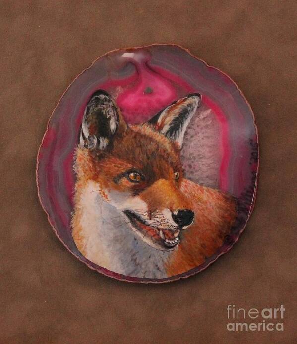 Red Fox Art Print featuring the painting What Does the Fox Say? by Bob Williams