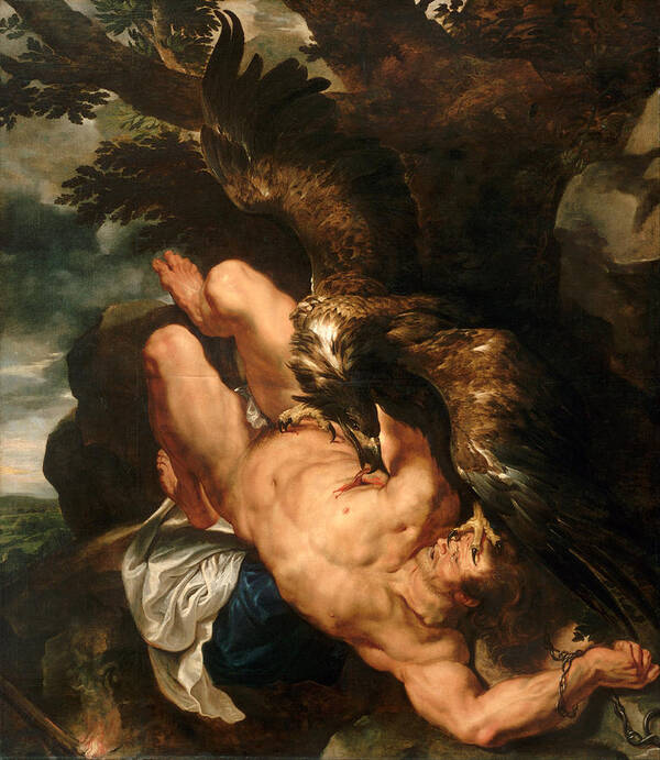  Peter Paul Rubens Art Print featuring the painting Prometheus Bound by Peter Paul Rubens