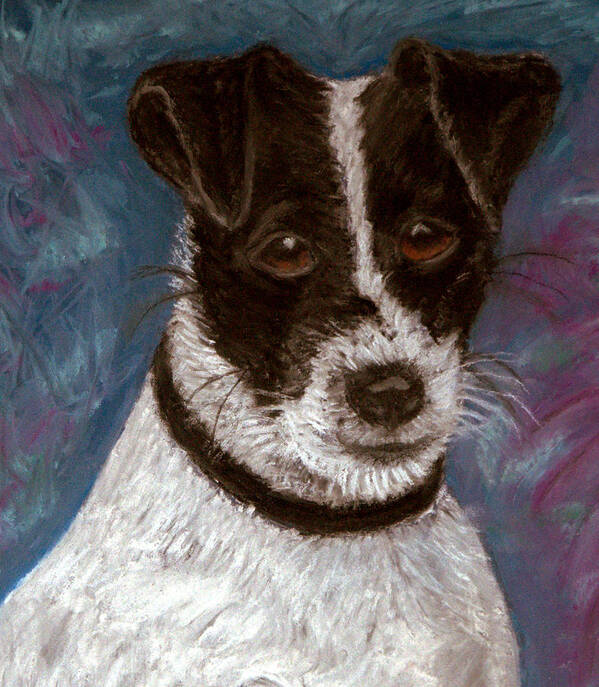 Terrier Art Print featuring the pastel Sassy 2 Pastel by Antonia Citrino