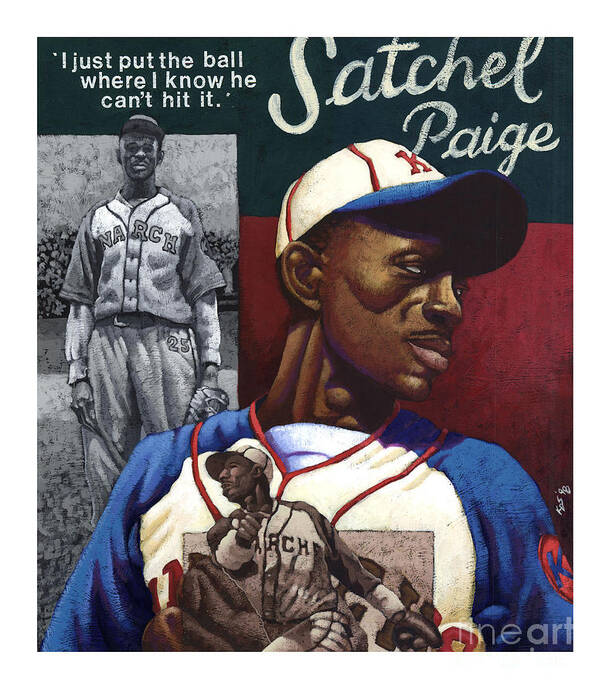 Negro Baseball League Art Print featuring the painting Satchel Paige by Keith Shepherd