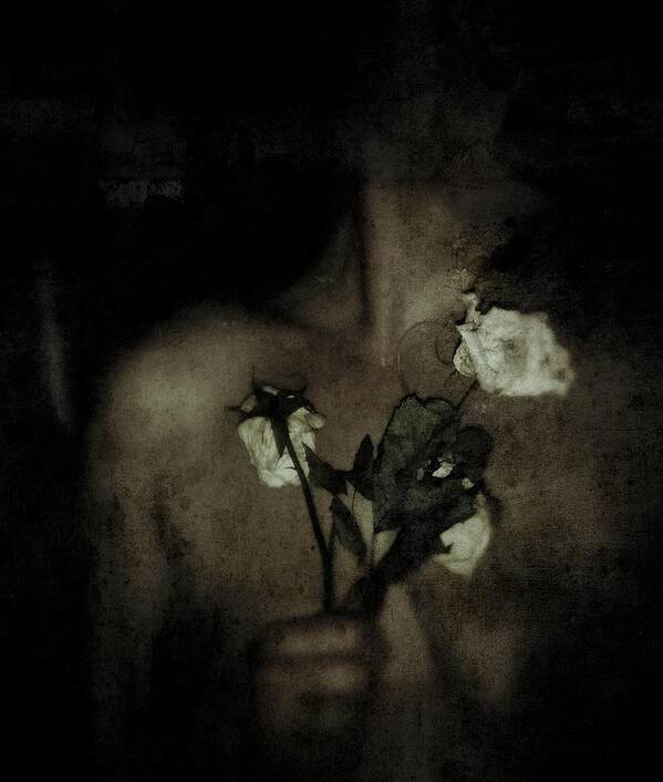 Dark Art Print featuring the photograph She Disappears by Sunshine Casey