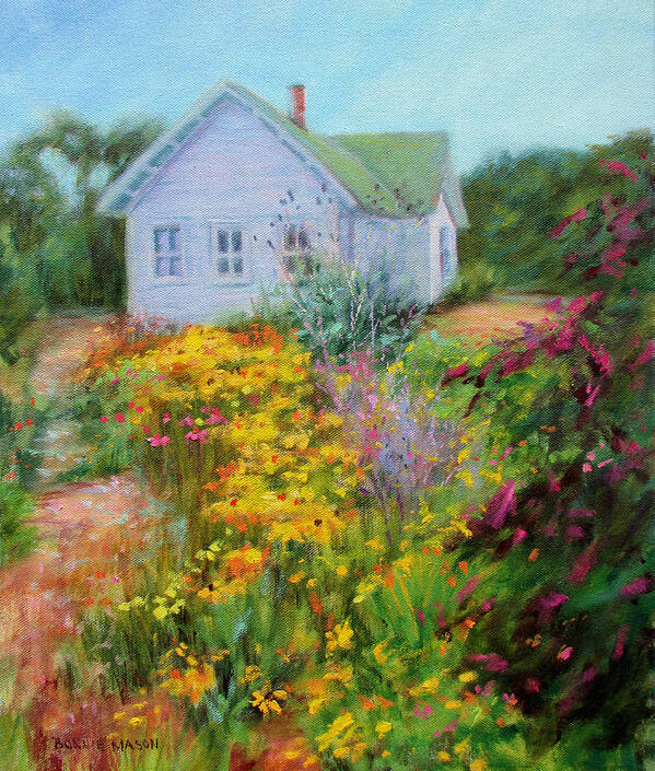 Bonnie Mason Art Print featuring the painting Summer Place- On the Outer Banks by Bonnie Mason