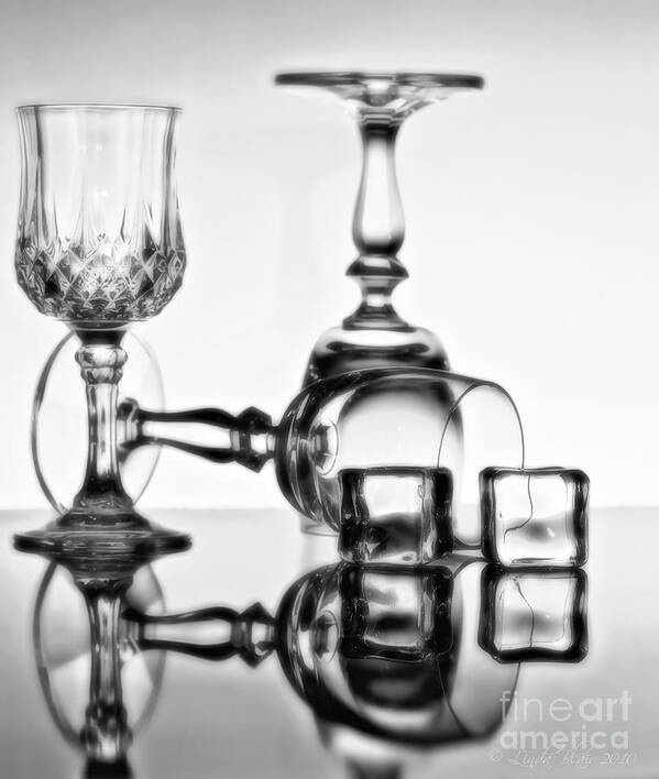 Cocktail Glasses Art Print featuring the photograph The Party's Over by Linda Blair