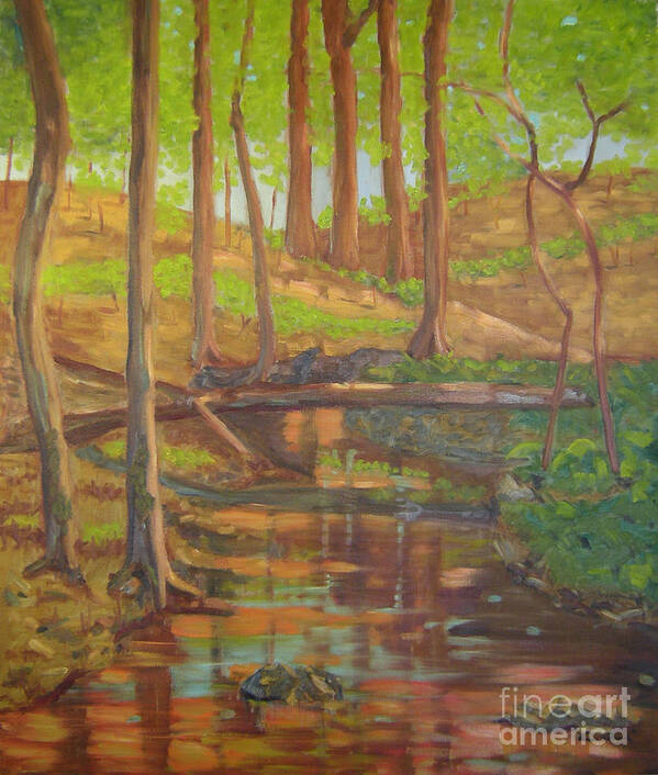 Landscape Art Print featuring the painting Nebletts Creek II by Lilibeth Andre