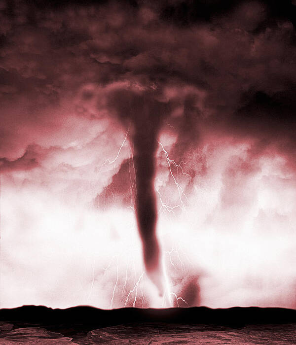 Supercell Thunderstorm Art Print featuring the photograph Tornado #1 by Victor Habbick Visions