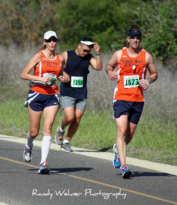 Parkway Half 2012 Art Print featuring the photograph Christeen and William by Randy Wehner