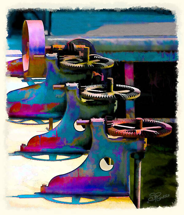 Art Art Print featuring the painting Gears by Suni Roveto