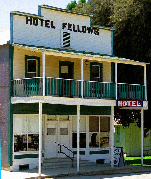 Hotel Art Print featuring the photograph Hotel Fellows 2 by Timothy Bulone