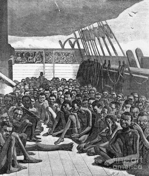 Historical Art Print featuring the photograph Slave Ship by Photo Researchers