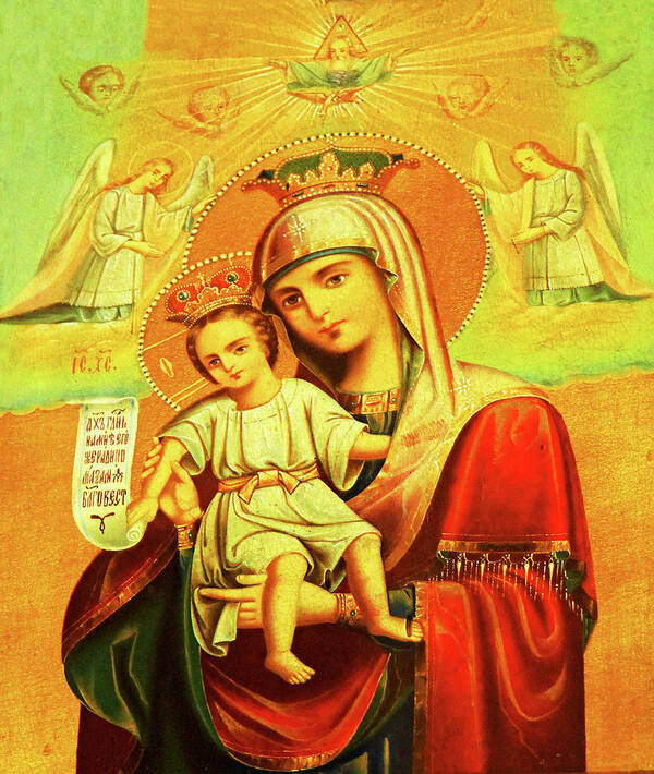 Mary And Baby Jesus Art Print featuring the photograph Holy Family at Nativity Church #2 by Munir Alawi