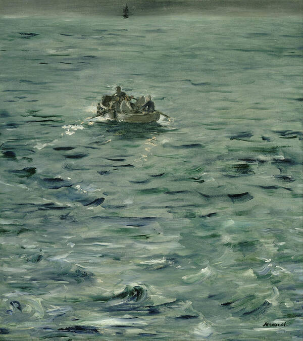 Edouard Manet Art Print featuring the painting Rochefort's Escape #4 by Edouard Manet