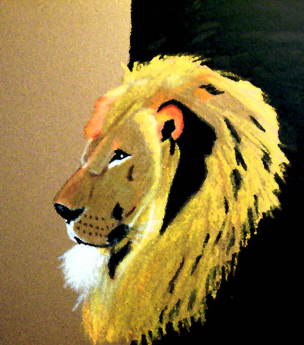 Lion Art Print featuring the painting Another Leo by Lorna Lorraine