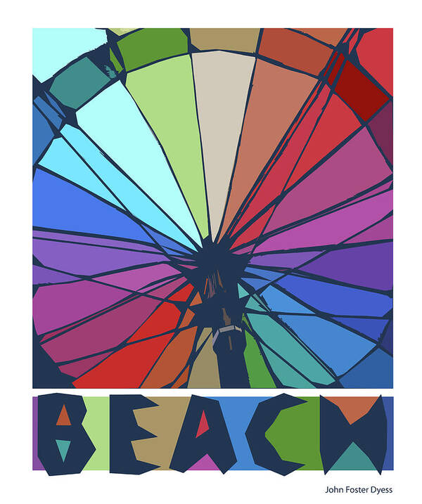 Beach Art Print featuring the digital art Beach design by John Foster Dyess by John Dyess