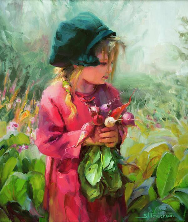 Child Art Print featuring the painting Child of Eden by Steve Henderson