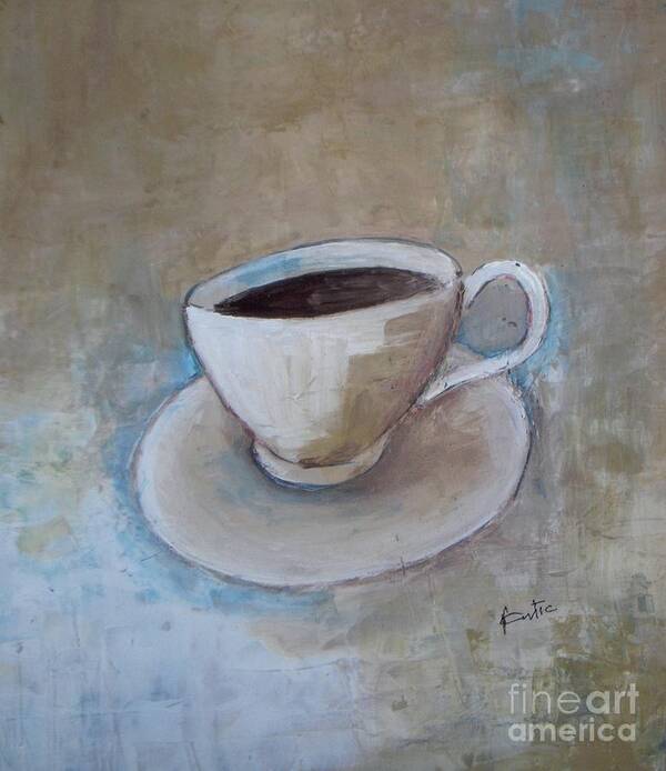 Restaurant Art Print featuring the painting Coffee by Vesna Antic