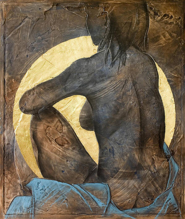 Nude Art Print featuring the painting Contemplation by Richard Hoedl