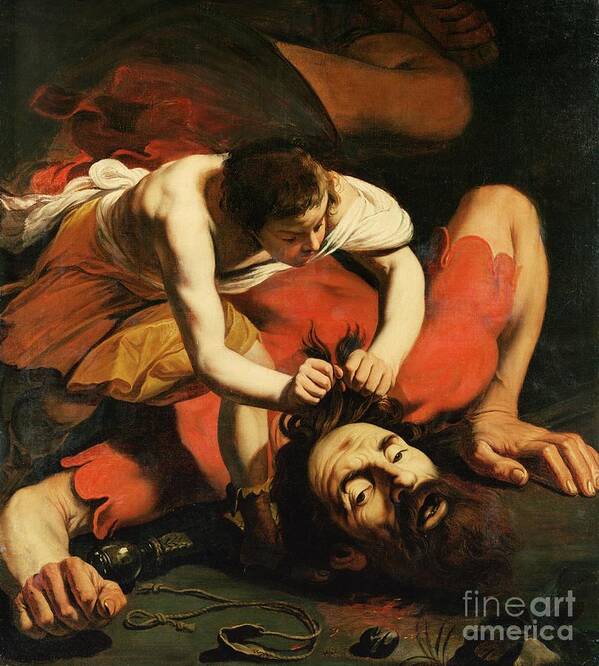 Catapult Art Print featuring the painting David with the Head of Goliath by Michelangelo Caravaggio