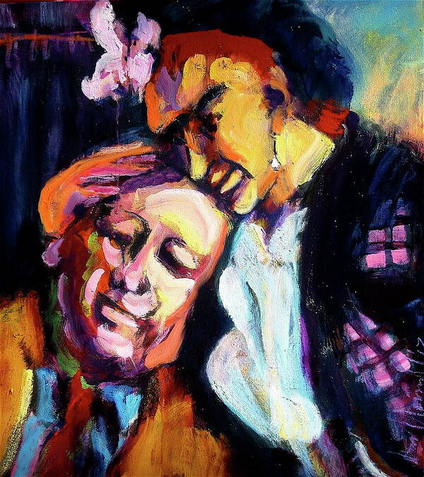 Artists Art Print featuring the painting Diego and Frida by Les Leffingwell