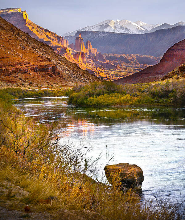  River Art Print featuring the photograph Golden Light by Marilyn Hunt