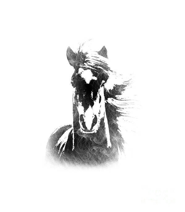 Horse Art Print featuring the photograph Horse Overlay by Mim White