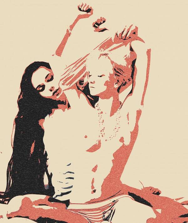 In Flames of Passion - girls like to play naughty art print by Casemiro.&am...