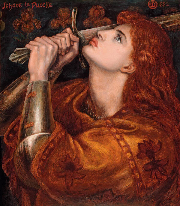 Dante Gabriel Rossetti Art Print featuring the painting Joan of Arc, from 1882 by Dante Gabriel Rossetti