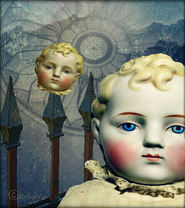 Porcelain Doll Art Print featuring the digital art Just like a Doll by Delight Worthyn