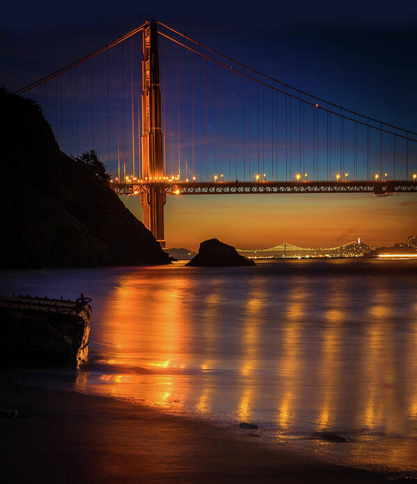 Golden Gate Bridge Art Print featuring the photograph Kirby Cove by Janet Kopper