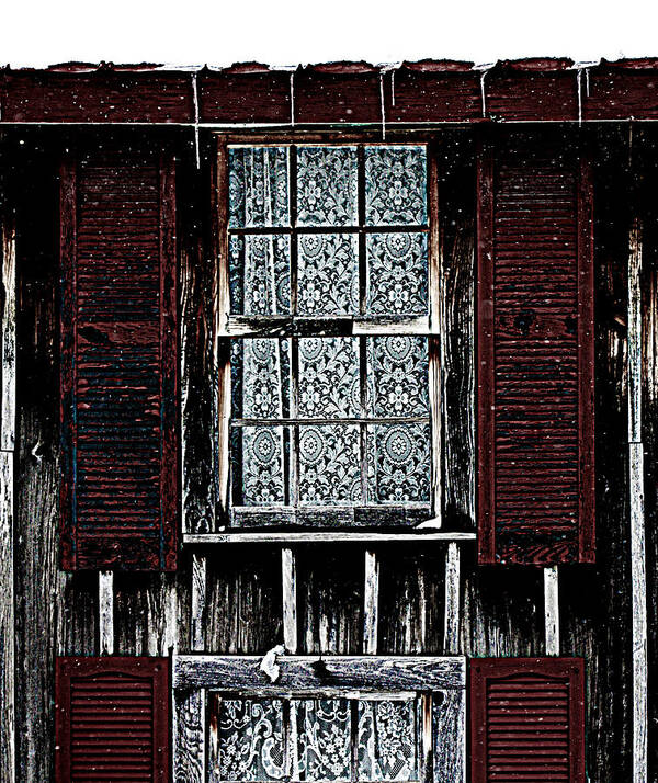 Curtain Art Print featuring the photograph Laced Window by Susie Weaver