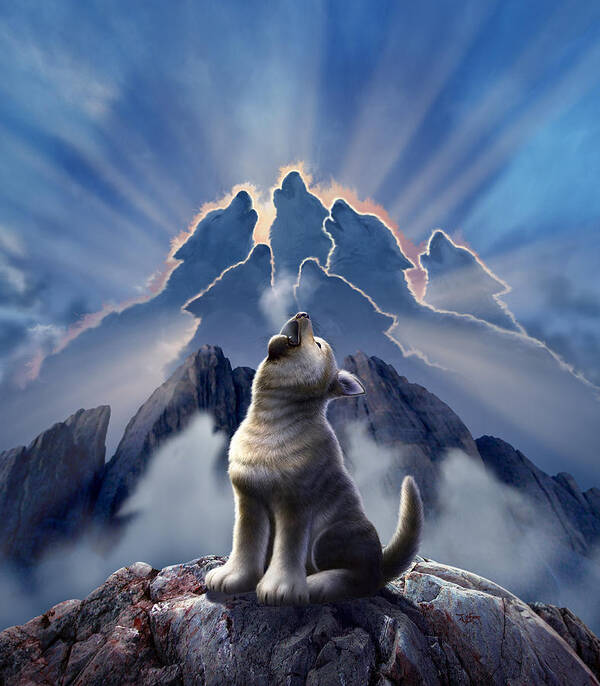 Wolf Art Print featuring the digital art Leader of the Pack by Jerry LoFaro