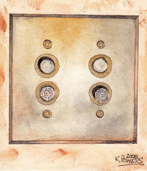 Lightswitch Art Print featuring the painting Lightswitch by Ken Powers
