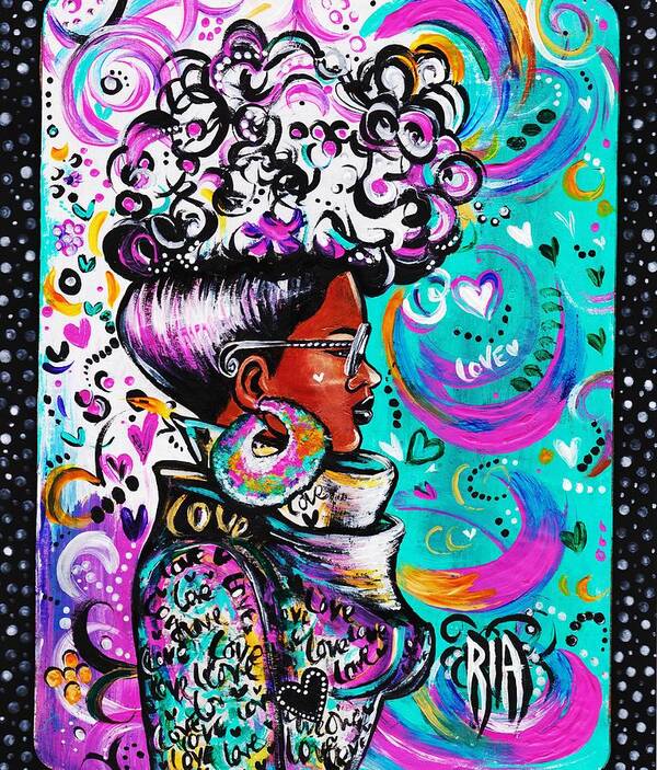 Afro Art Print featuring the photograph Lovely by Artist RiA