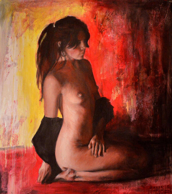 Nudes Art Print featuring the painting Luminoso 2 by Escha Van den bogerd