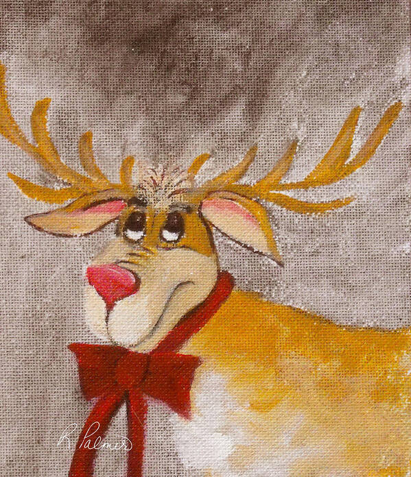 Animals Art Print featuring the painting Mr Reindeer by Ruth Palmer