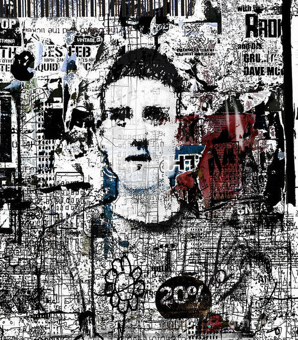 Graffiti Portrait Art Print featuring the digital art Mugshot 3 by Andy Mercer